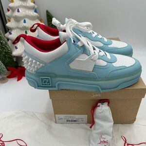 Christian Louboutin men’s Astroloubi low top leather trim sneakers size 43